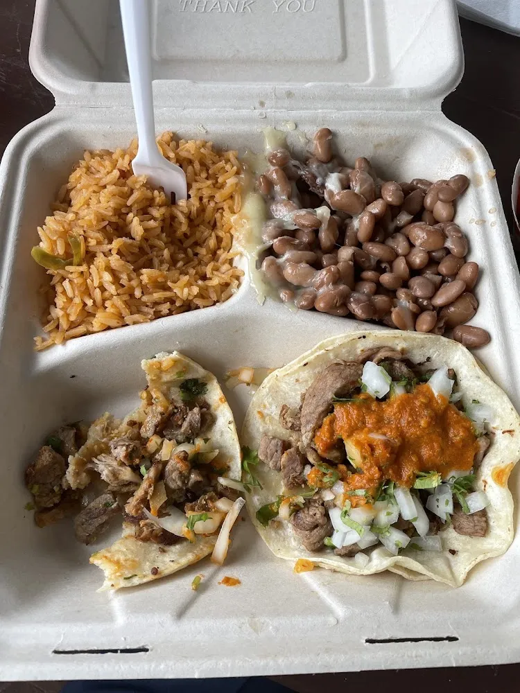 Two Carne Asada Taco Plate